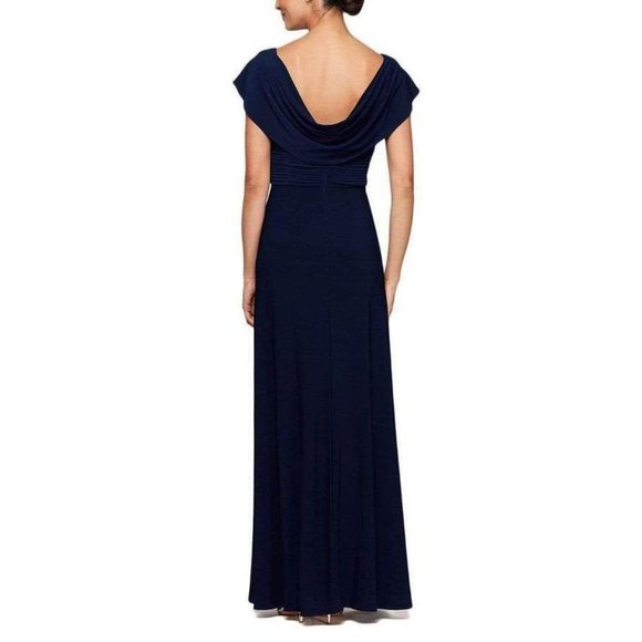 Alex Evenings Cowl Neck Embellished Gown SIZE 12 - Picture 2 of 2